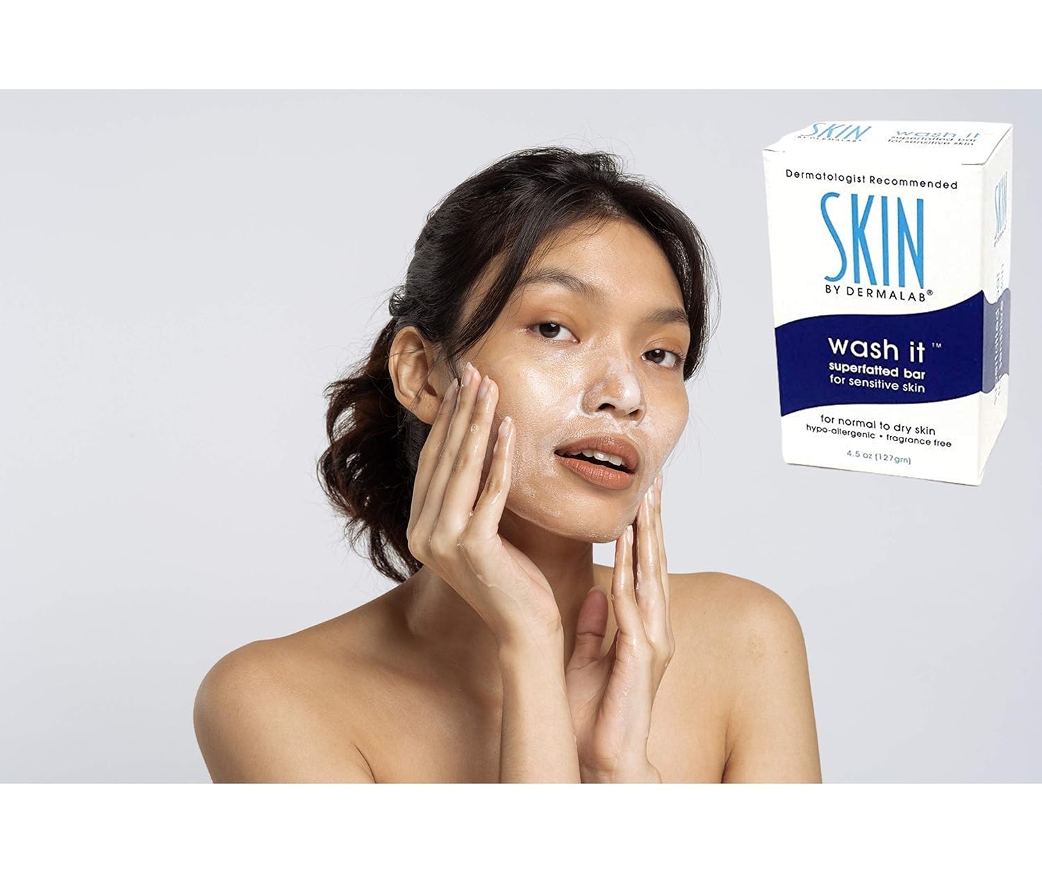 Skin By Dermalab Wash It Superfatted Hypoallergenic Fragrance Free Cleansing Bar