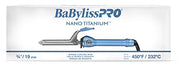 BaBylissPRO Nano Titanium Spring Curling Iron - Blue - 0.75