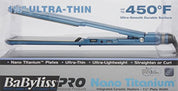 BaBylissPRO Nano Titanium Ultra-Thin Straightening Flat Iron - Blue - 1.5