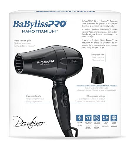 BaBylissPRO Nano Titanium Bambino Compact Dryer