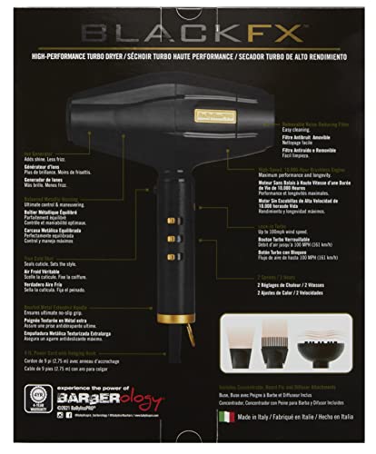 BaBylissPRO BLACKFX High-Performance Turbo Dryer