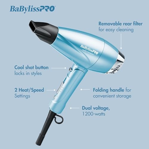 BaBylissPRO Nano Titanium Compact Ionic Hair Dryer