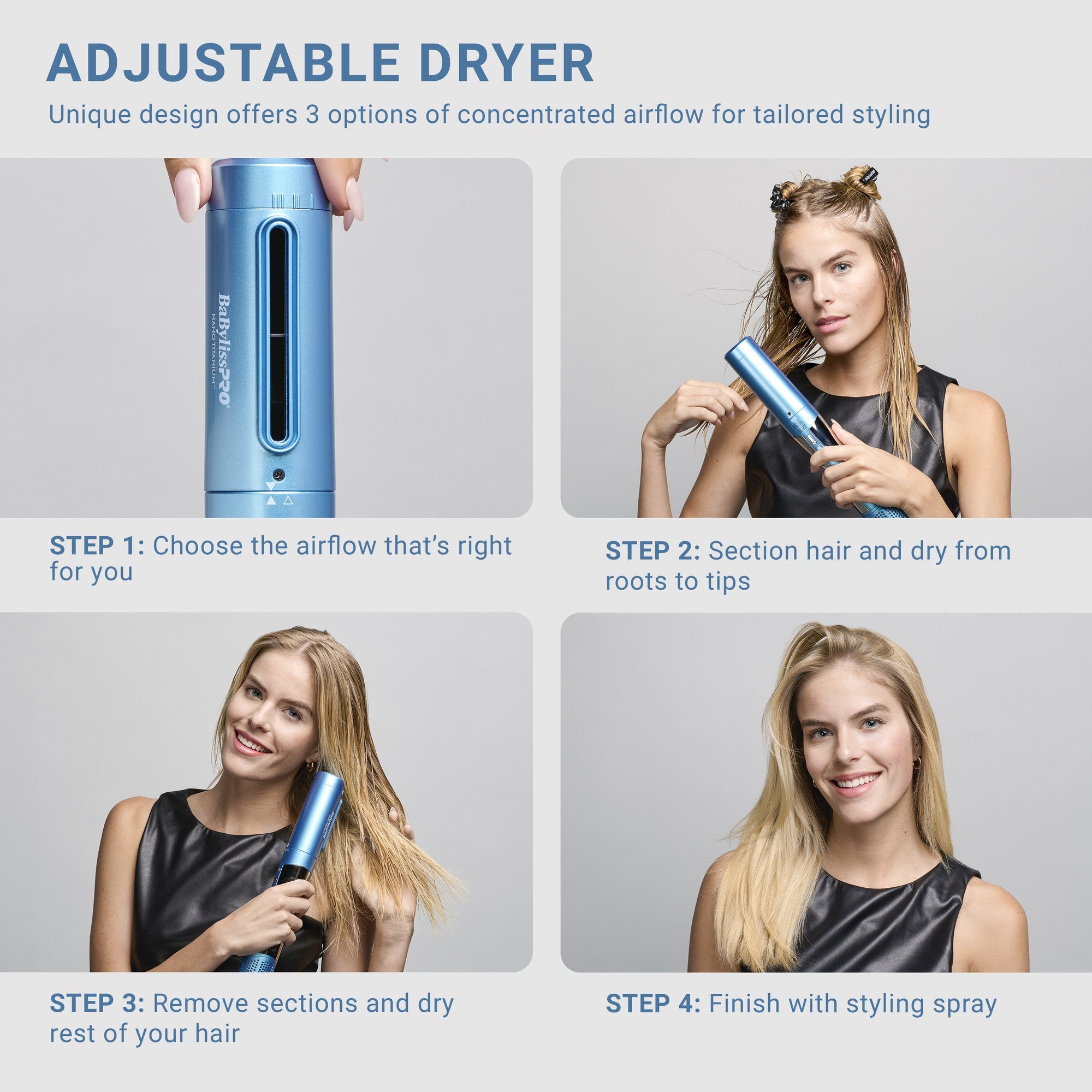 BaBylissPRO Nano Titanium StyleSwitch Ionic Multi-Styler & Hair Dryer