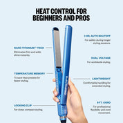 BabylissPRO 1 in. Nano Titanium Ultra-Thin Hair Straightener