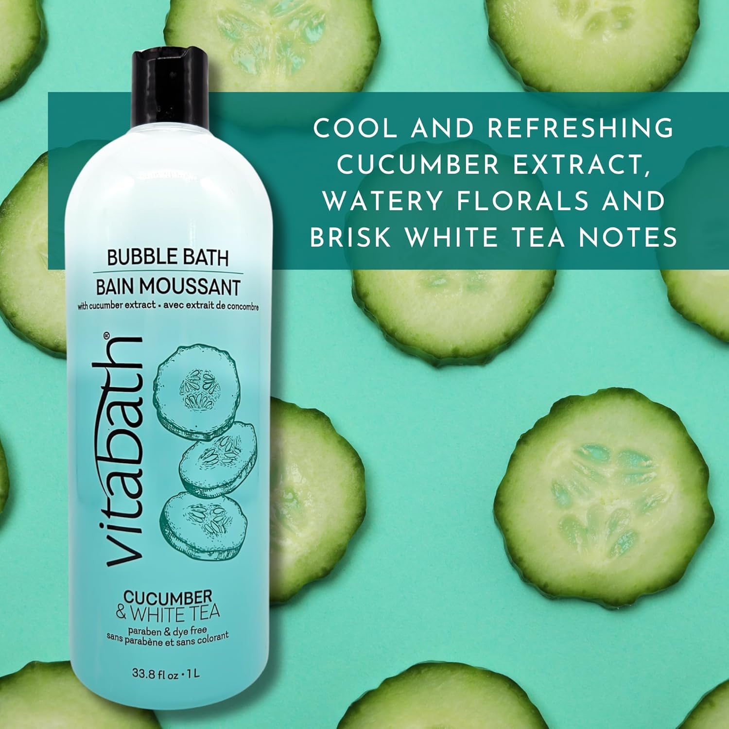 Vitabath Cucumber & White Tea Bubble Bath