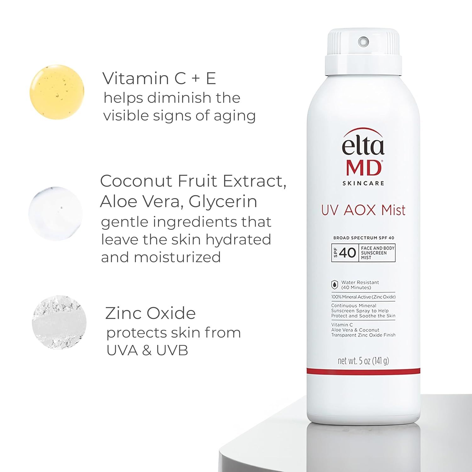 EltaMD UV AOX Mist Face & Body Broad Spectrum SPF 40