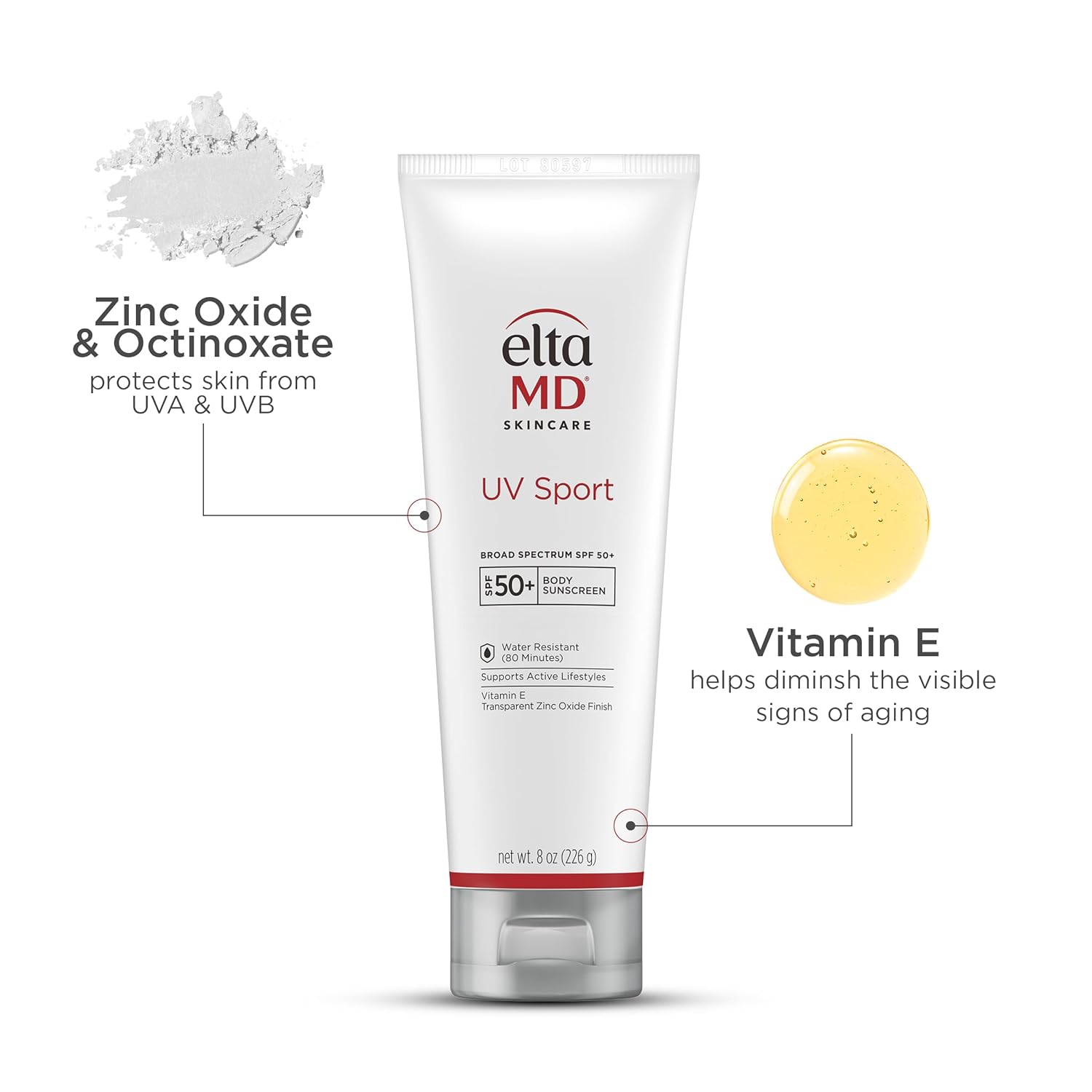 EltaMD UV Sport Broad Spectrum SPF 50+ Sunscreen