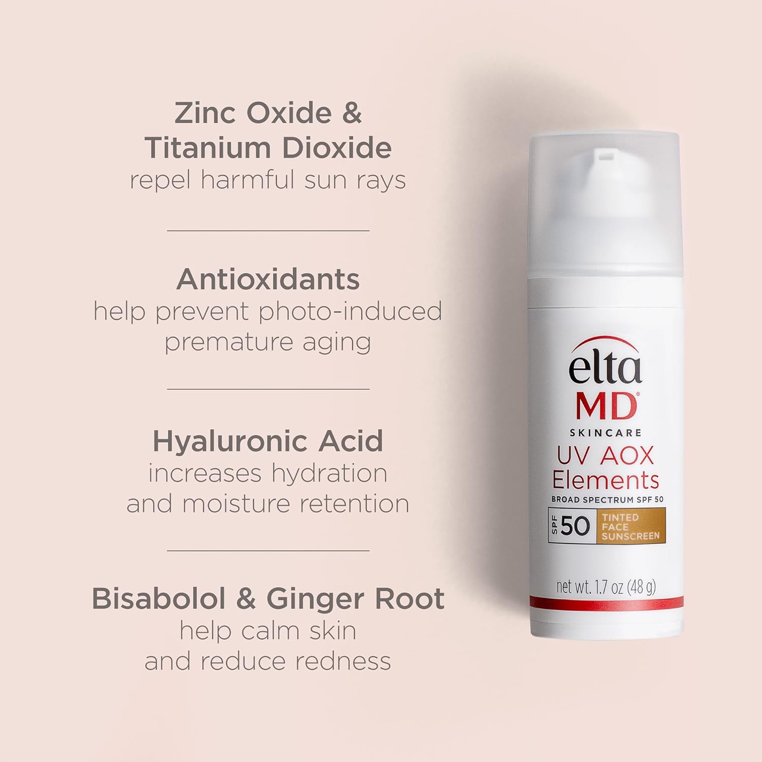 EltaMD UV AOX Elements Tinted Broad Spectrum SPF 50