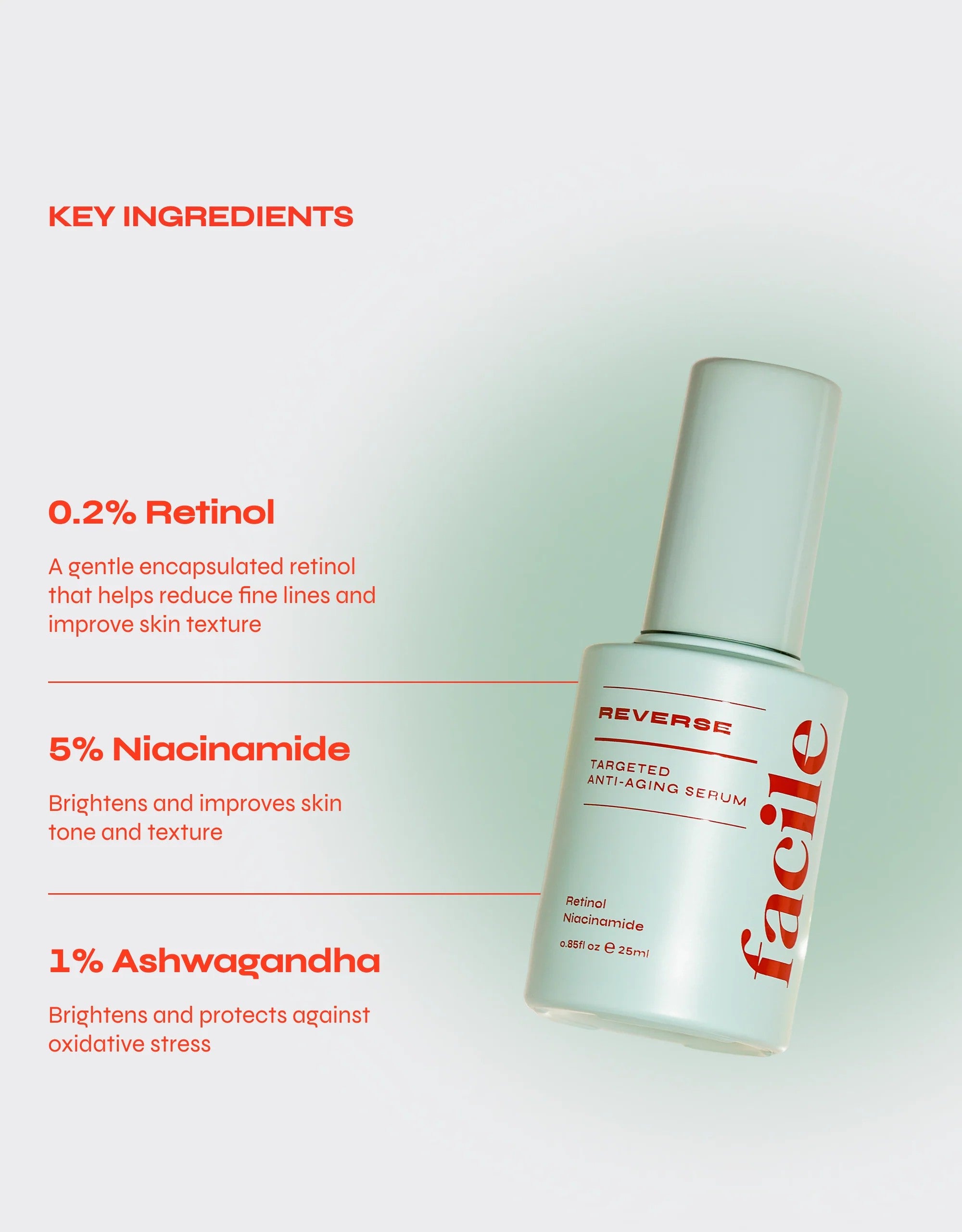 REVERSE - 0.2% Retinol Firming Serum for Fine Lines & Wrinkles