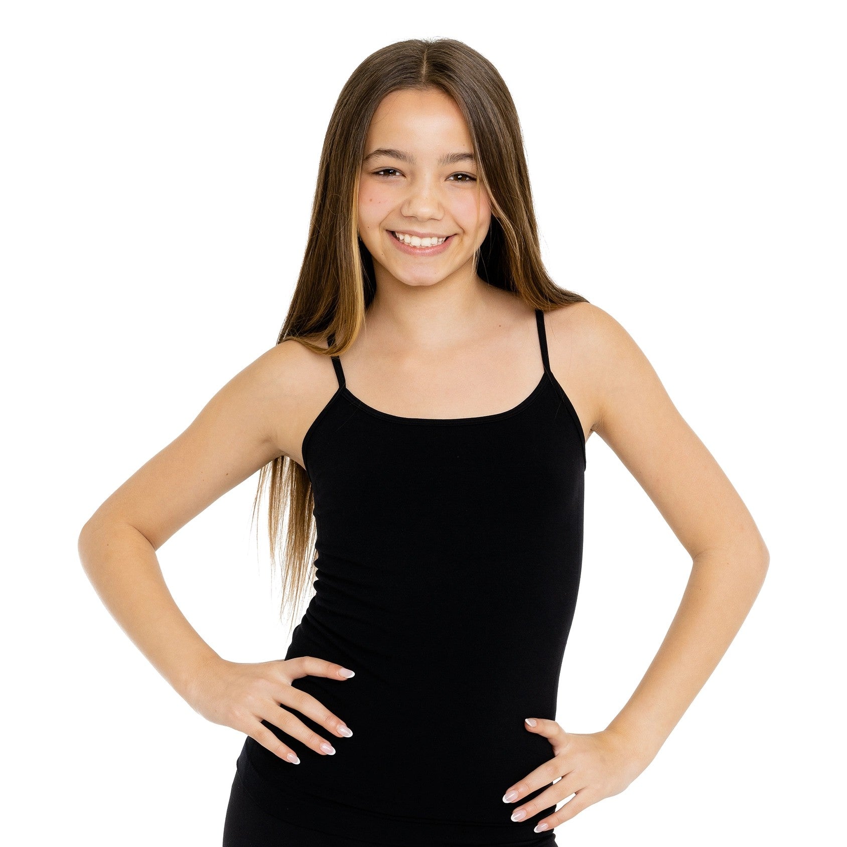 Girls Full Camisole 10/14 Black