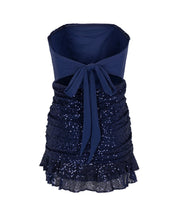 Sequin Ophelia Dress Navy