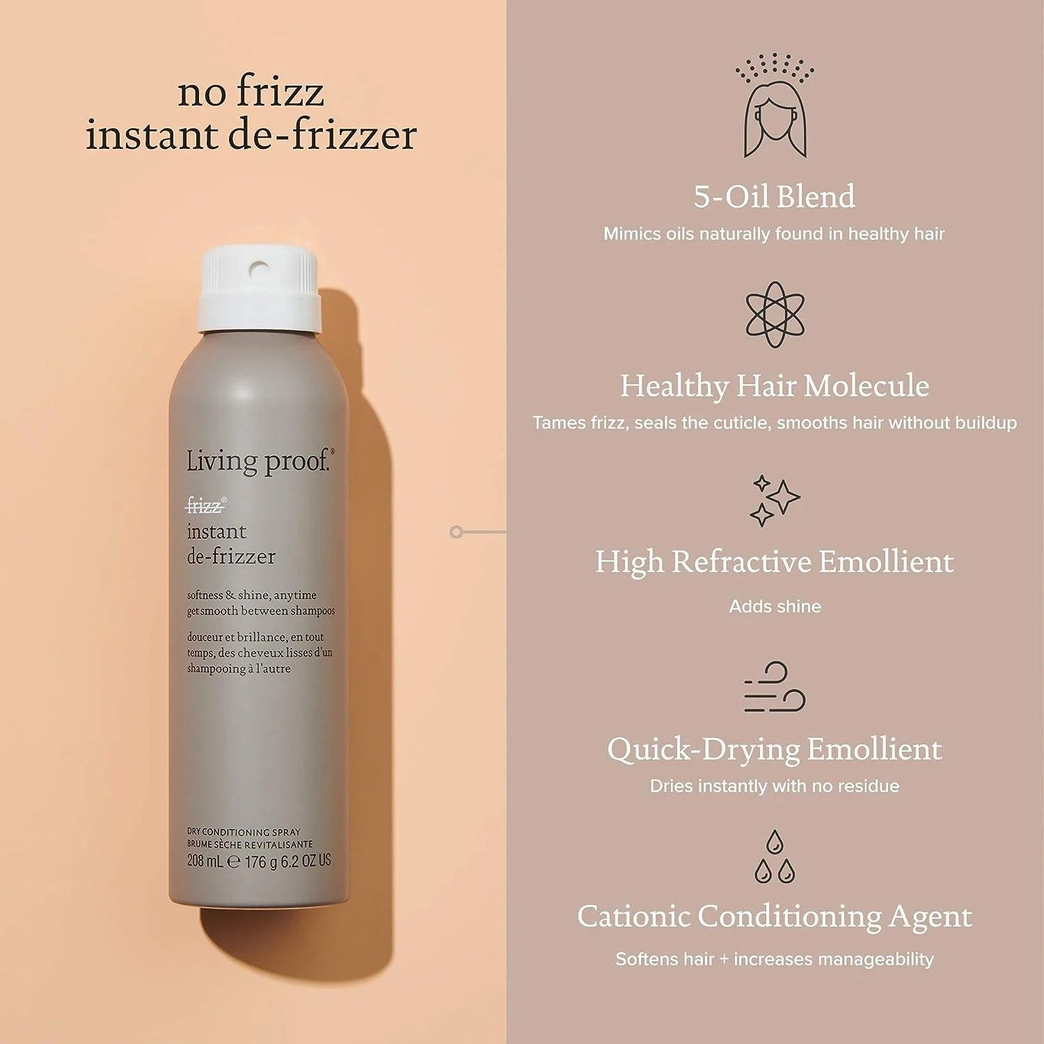 No Frizz Instant De-Frizzer 6.2 FL Oz