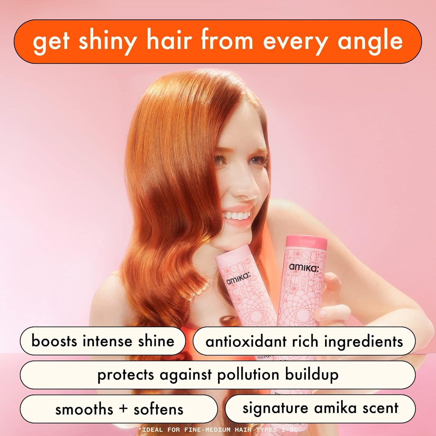 Amika Mirrorball High Shine + Protect Shampoo