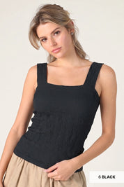 Niki Biki Lace Textured Square Top