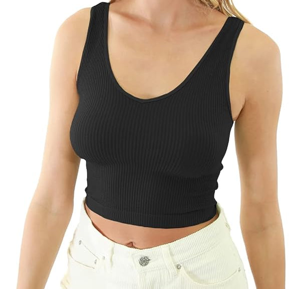 Niki Biki Reversible Rib Crop Top