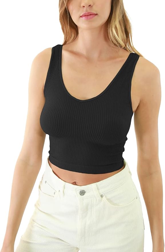 Niki Biki Reversible Rib Crop Top