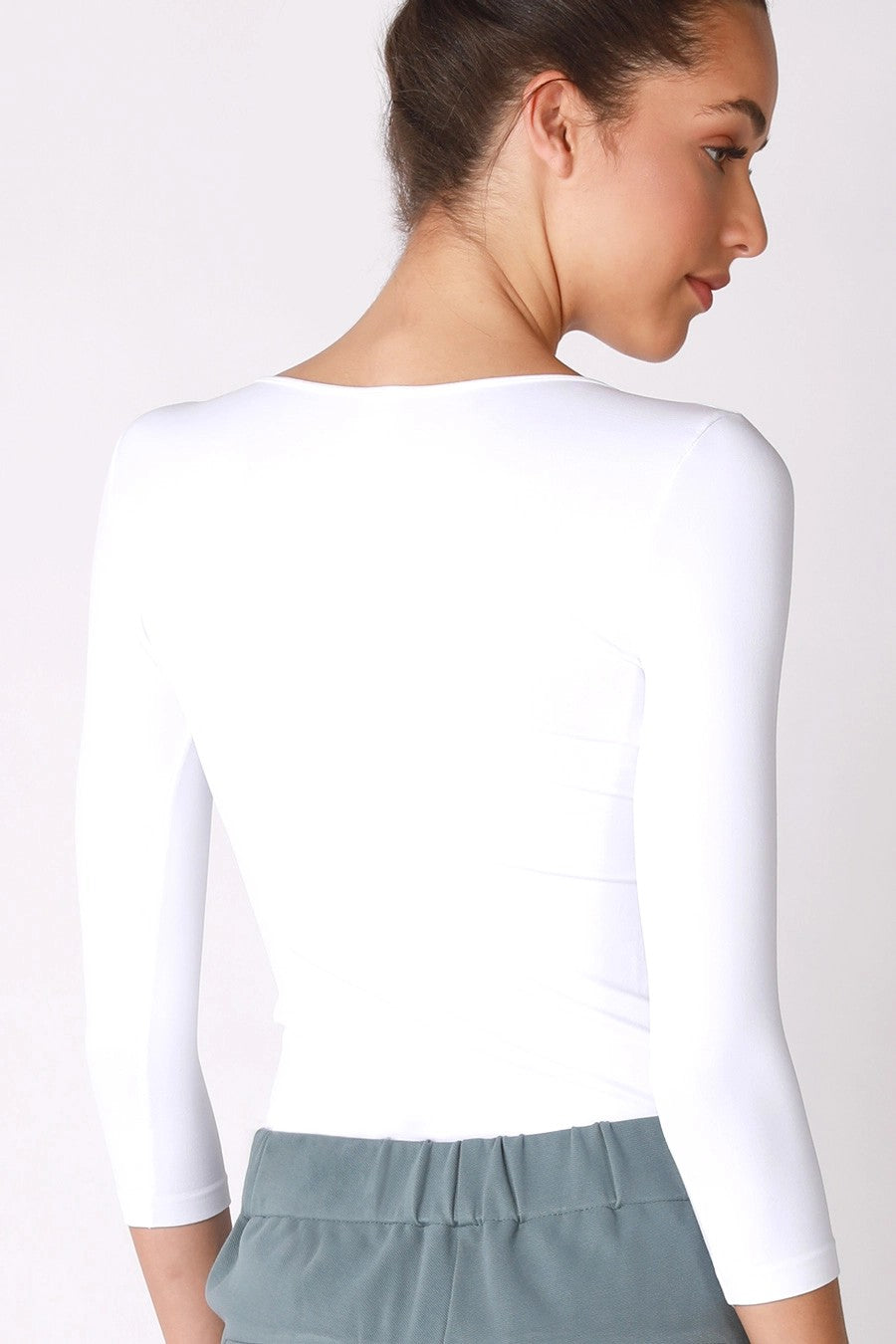 Niki Biki 3/4 Sleeve Crew Neck Top