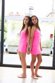 Noemi Dress Mesh Neon Pink