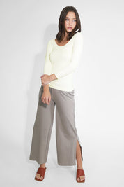 Niki Biki 3/4 Sleeve Scoop Ivory