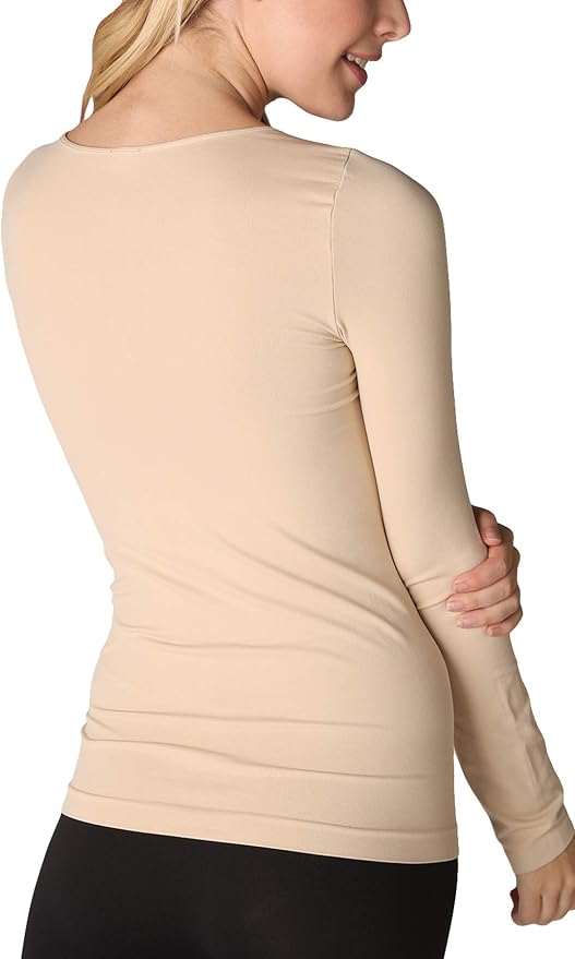 Niki Biki Long Sleeve Crew Neck Top Stone