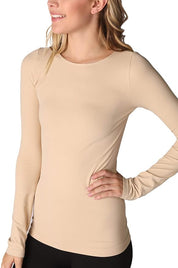 Niki Biki Long Sleeve Crew Neck Top Stone
