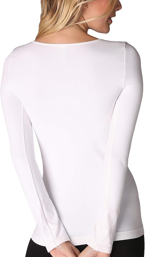 Niki Biki Long Sleeve Crew Neck Top White